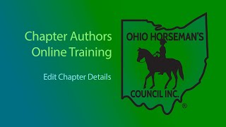 Edit Chapter Details