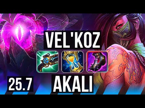 VEL'KOZ vs AKALI (MID) | EUW Diamond | 25.7