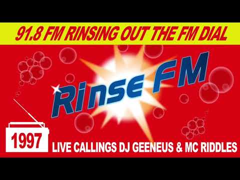 DJ Geeneus & MC Riddles | Live Callings Rinse FM 91.8 FM London Pirate Radio | Old Skool Jungle 1997