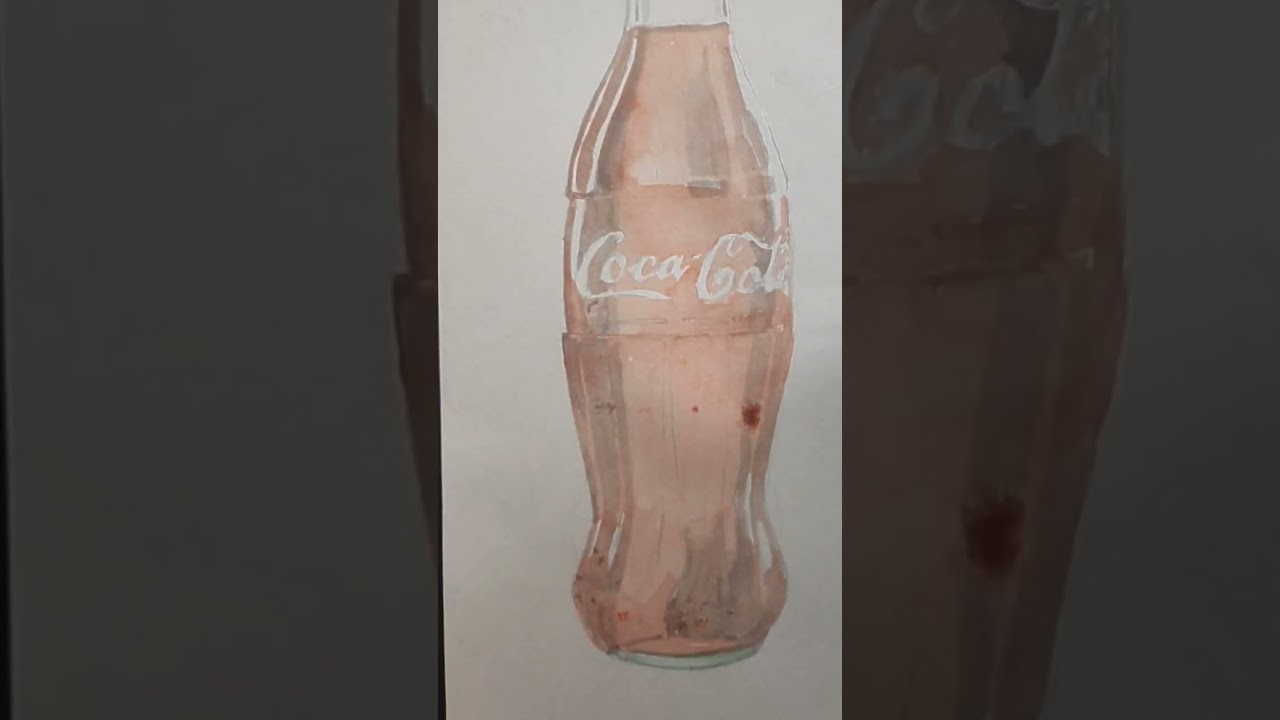 Watercolour Coca-Cola Bottle