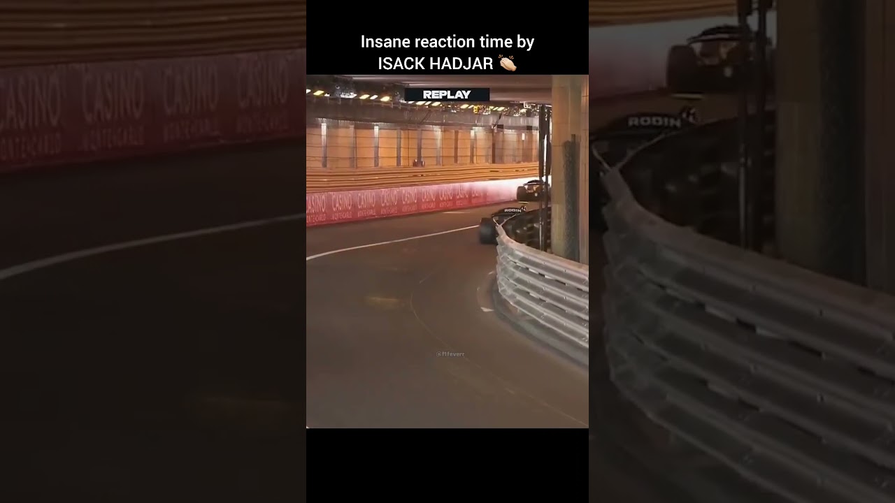 INSANE reflex by Isack hadjar, an F2 driver👏🏻 #f2 #formula2 #monaco #reflexão #reactiontime