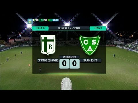 Fútbol en vivo. Sp. Belgrano - Sarmiento. fecha 17. Torneo primera B Nacional 2014. FPT.