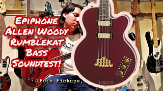 Video thumbnail for Epiphone Allen Woody Rumblekat Bass in Wine Red Soundtest! [No Talking] by Meylar López