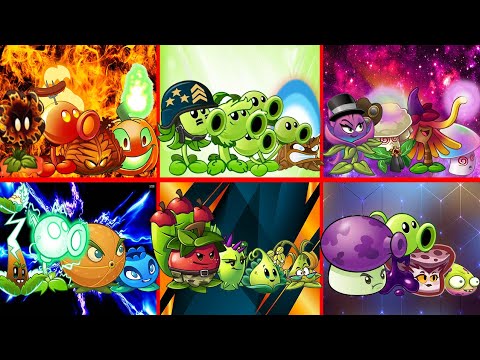 PvZ 2 FIRE x PEA x MAGIC x ELECTRIC x PULT x POISON  - Who Will Win? Plants vs Zombies 2