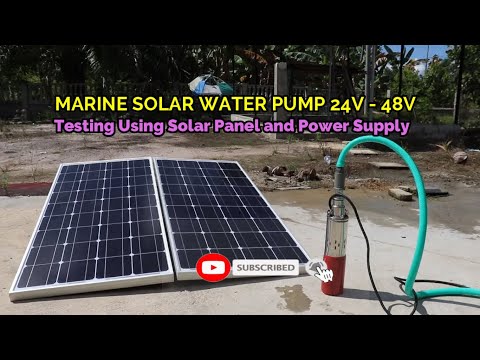 Marine Solar Water Pump 24V: Unboxing and Testing Using 200W Solar Panel and Power Supply 24v AC-DC