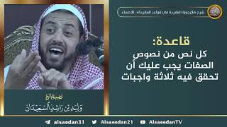 صورة كل نص من نصوص الصفات يجب عليك أن تحقق فيه ثلاثة واجبات ..