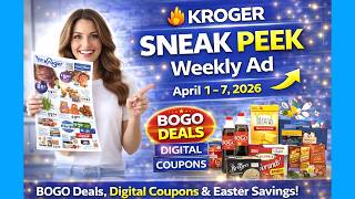 Kroger SNEAK PEEK Weekly Ad April 1 – 7, 2026 (4/1 – 4/7/26) 🔥BOGO Deals, Digital Coupons & Easter