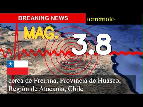 😱🚨 Terremoto Hoy: ¡Justo Ahora! Magnitud 3,8 Cerca De Freirina, Provincia De Huasco, Región De Ataca