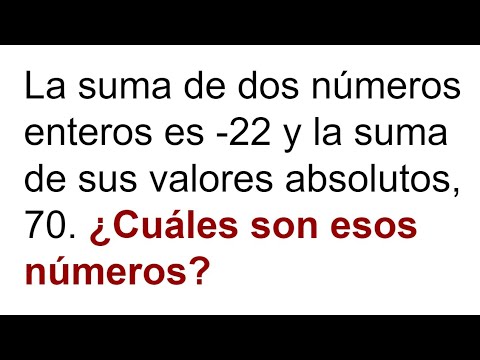 PROBLEMA DE RAZONAMIENTO MATEMÁTICO CON VALORES ABSOLUTOS. Matemáticas Básicas