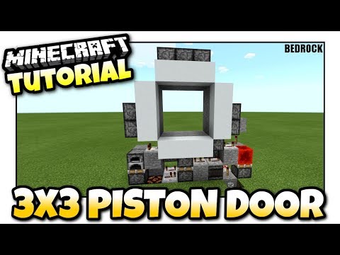 Minecraft – 3×3 PISTON DOOR [ Redstone Tutorial ] MCPE 