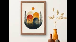 Transform Your Space with Sun Arch Botanical Wall Art – Serene Boho & Japandi Decor Ideas!...