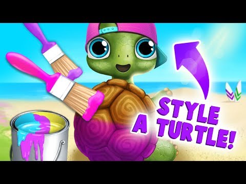 Tiny Turtle Care & Style Makeover 🧡 Baby Animal Hair Salon 3 | TutoTOONS