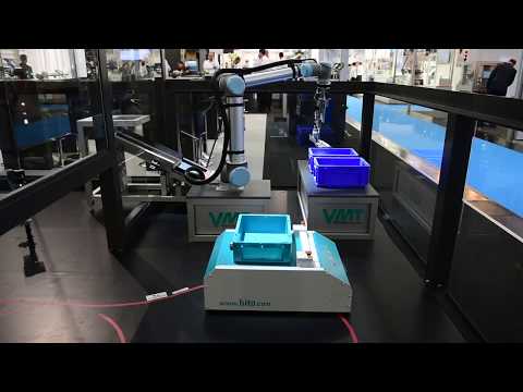 BITO | Das FTS LEO Locative automatisiert Fertigungstransporte - Automatica 2018