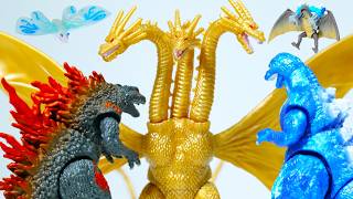 【ゴジバースト】特大キングギドラ&メーサーラドンきたぁあああああ【ゴジラの共闘】一番くじ ゴジラ 最恐怪獣王列伝が神  バーニングミレニアムゴジラ ブリザードゴジラ