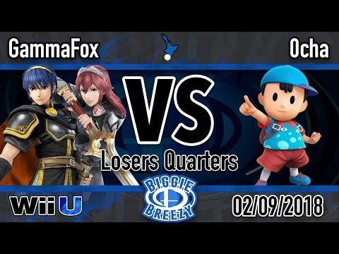 Biggie Breezy: GammaFox (Marth, Lucina) Vs. 0cha (Ness) - LQF Smash 4