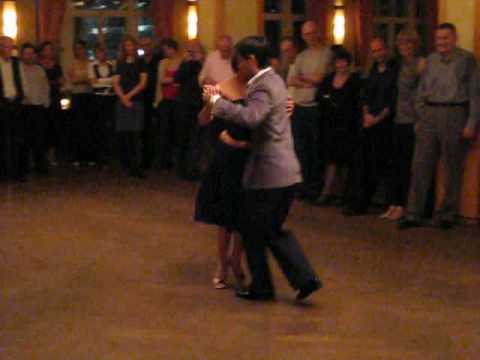  Dante Sanchez  and  Angelica Avalos  are  dancing  to  the  milonga  "  Milongón  "