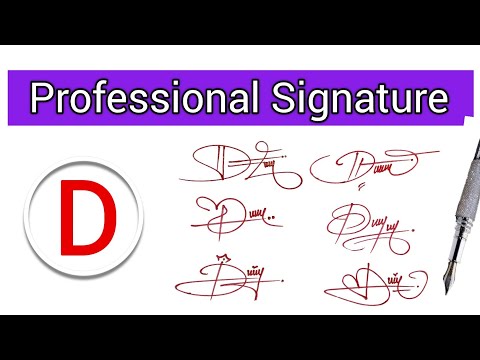 Diy D signature style || How to signature my name with D