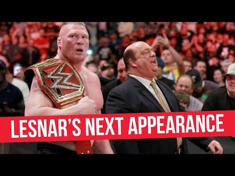 Paul Heyman Announces That Brock Lesnar Will Be Returning To RAW Next Week