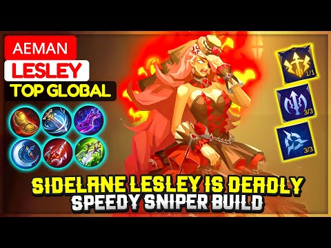 Sidelane Lesley Is Deadly, Speedy Sniper Build [ Top Global Lesley ] ꧁ᴀᴇᴍᴀɴ꧂ - Mobile Legends.
