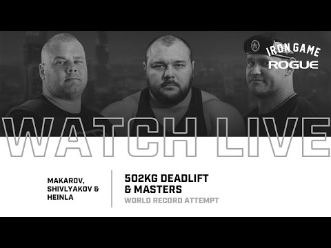 Full Live Stream | Heinla, Makarov & Shivlyakov Deadlift Record Attempt