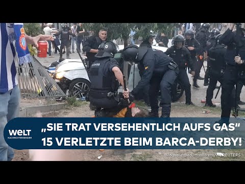 Video Thumbnail: FANCHAOS IN BARCELONA: Unfall oder Absicht? Auto rast in Menschenmenge beim Derby!