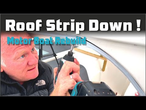 DIY BOAT Restoration - Preparing the ROOF for PAINT - EP.60