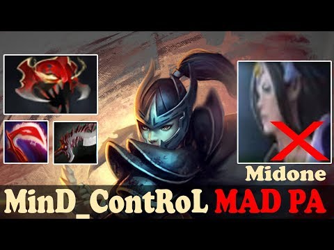 MASK of MADNESS for PA MindControl vs MidOne Mirana Dota 2