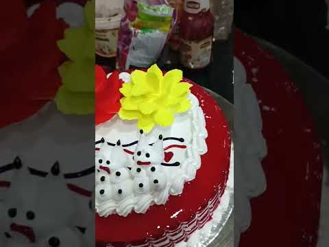 new cake vanilla strawberry simple design sudhir Bakery vlogs
