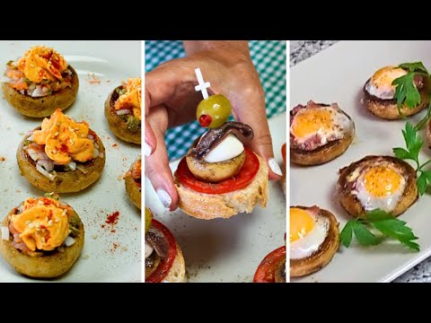 Canapés Con Champiñones Que se Preparan en 5 Minutos ¡Disfrútalos!