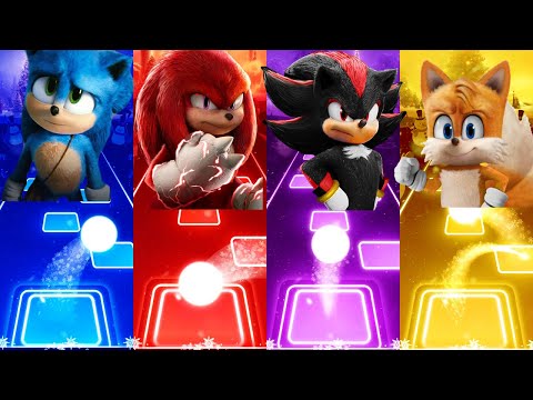 Sonic The Hedgehog 2 🔴 Knuckle 🔴 Shadow 🔴 Tails | Tiles Hop EDM Rush