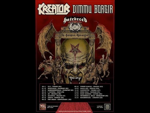 Kreator and Dimmu Borgir Euro co-headlining tour w/ Hatebreed and Bloodbath..!
