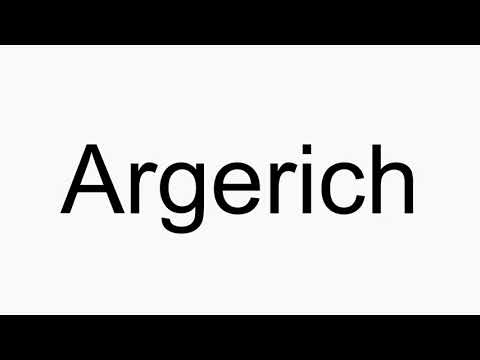 How to pronounce Argerich