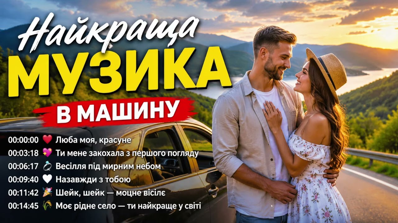Найкраща музика в машину — сучасні українські пісні та найкращі хіти 2026