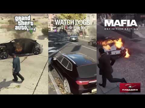 GTA 5 vs Watch Dogs Legion vs Mafia Definitive Edition which Is Best مقارنة جراند ومافيا واتش دوج
