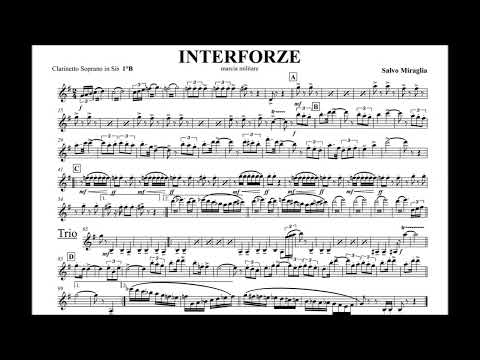 "INTERFORZE" - MARCIA MILITARE - M°S. MIRAGLIA [CLARINETTO Sib]