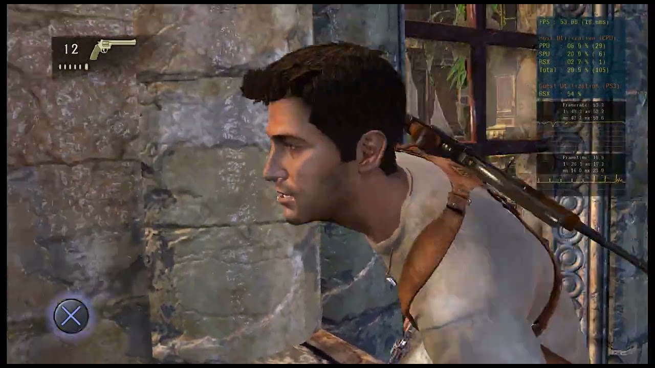 RPCS3 v0.0.40-19228-b6c8374a Alpha | master  Uncharted: Drake's Fortune™ [BCES00065] GAMEPLAY