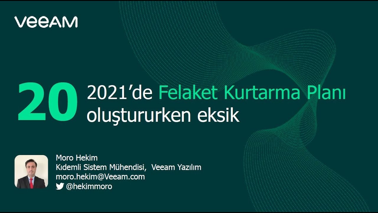 2021 Felaket Kurtarma Planınızdaki 20 eksik video