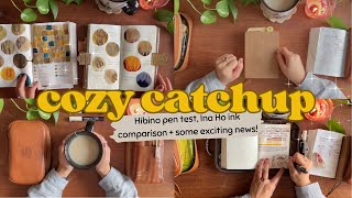 💕 Cozy catchup - Midori Hibino pen test, Wonder Pens workshop prep, comparing inks to Ina Ho