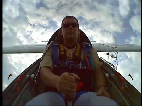 Glider aerobatics inside cockpit Swift S-1