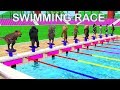 Animals Cartoon Swimming Race Motor Bike Race Swimming Pool For Kids Learn Animal Names And Sounds