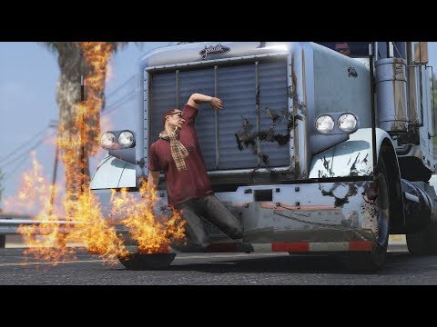 GTA 5 EPIC CLOSE UP SEMI TRUCK CRASHES - IMPACT COMPILATION #2