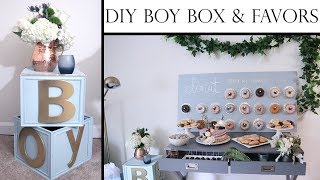 How to Plan a Baby Shower on a Budget Part 2 | DIY B-O-Y BOX & FAVORS | Aziza Mohammad