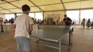 VOTV - Una cinquantena de participants al campionat de ping pong de la Festa Major de Llerona