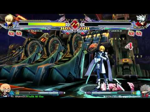 BBCS 2 Casuals Online First Attempt: lilAzNAJ13 (No/Jin/Rag/Haz) Vs HyperShadow200 (Ragna)