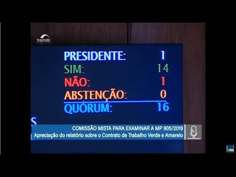 MP 905/2019 - Aprovado o relatório do Contrato Verde e Amarelo - 17/03/2020