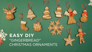 EASY DIY: Gingerbread Christmas ornaments (Stuffed toy)