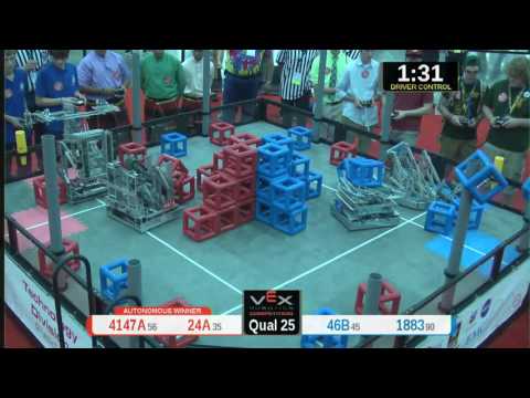 2015 VRC Tech Q25 - 4147A 24A vs 46B 1883 - 60 to 34 - VEX Worlds 2015 - Technology Division
