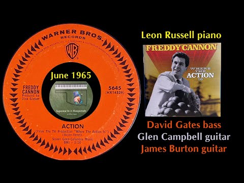 Freddy Cannon "Action" 1965 Leon Russell David Gates Glen Campbell James Burton