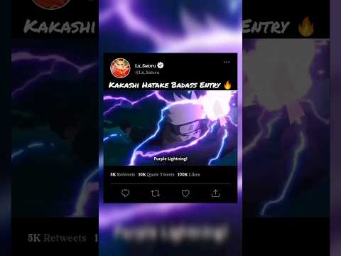 Kakashi Hatake Badass Entry 🔥💯#naruto #shorts #boruto #kakashi