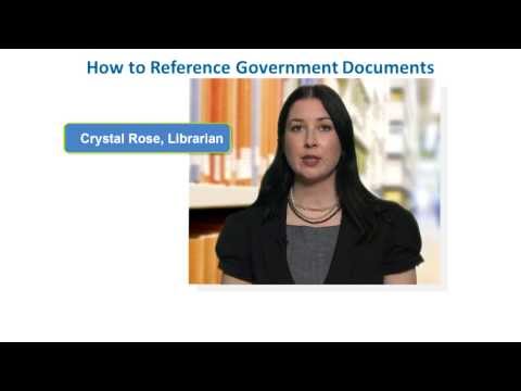 APA Style Reference List: How to Reference Canadian Government Documents